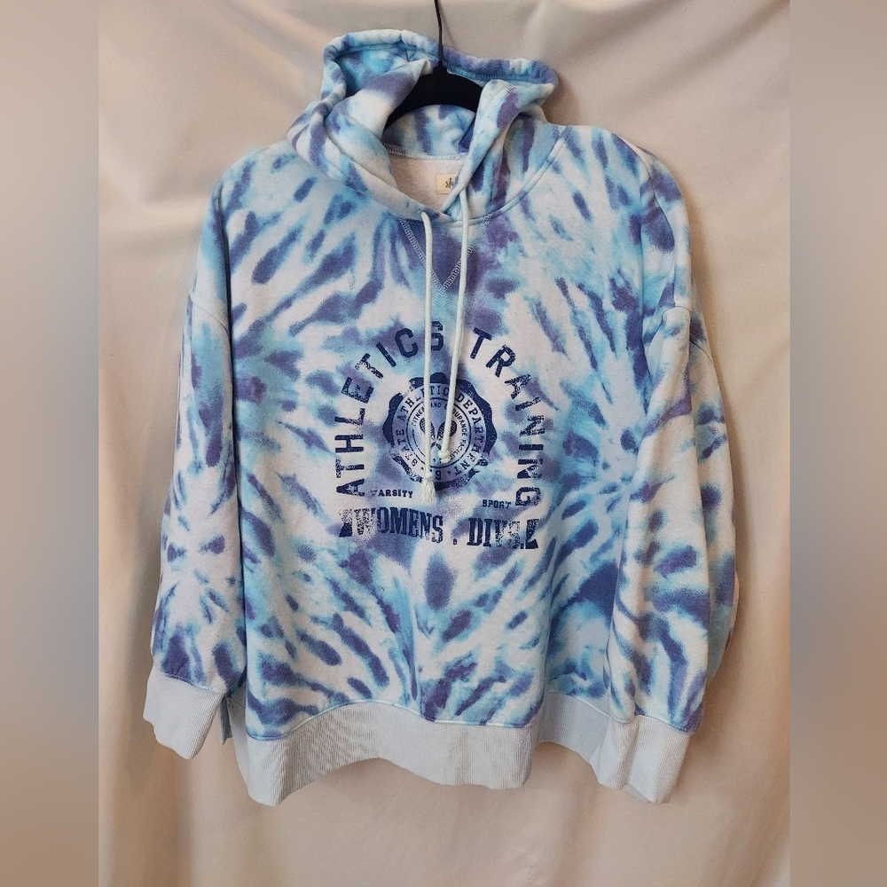 Style & Co. Light Blue Tie Dye Hoodie